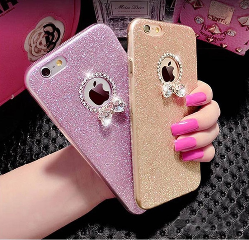 2018 Best Gold iPhone 8 7 6S And 6 Plus 5S SE Case Cover With Dazzling ...