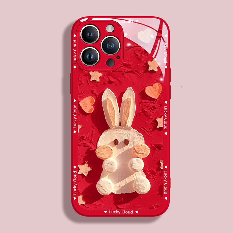 Silicone Rabbit Pattern Case For iPhone 14 12 11 XS | Cheap Cell-phone Case With Keyboard For Sale