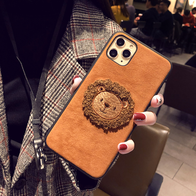 Losjes Melancholie microscopisch Handmade Plush Lion Case For iPhone 14 13 12 11 XS 8 7 Plus IPS708 | Cheap  Cell-phone Case With Keyboard For Sale
